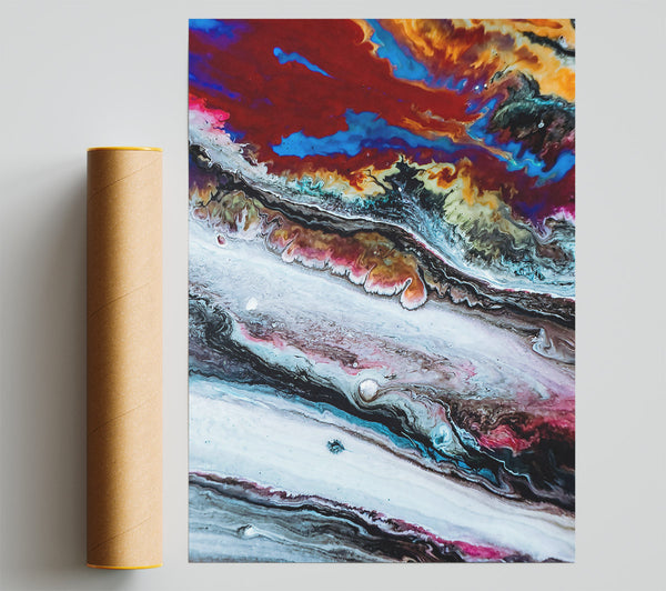 Crimson River Flowing Giclee Print