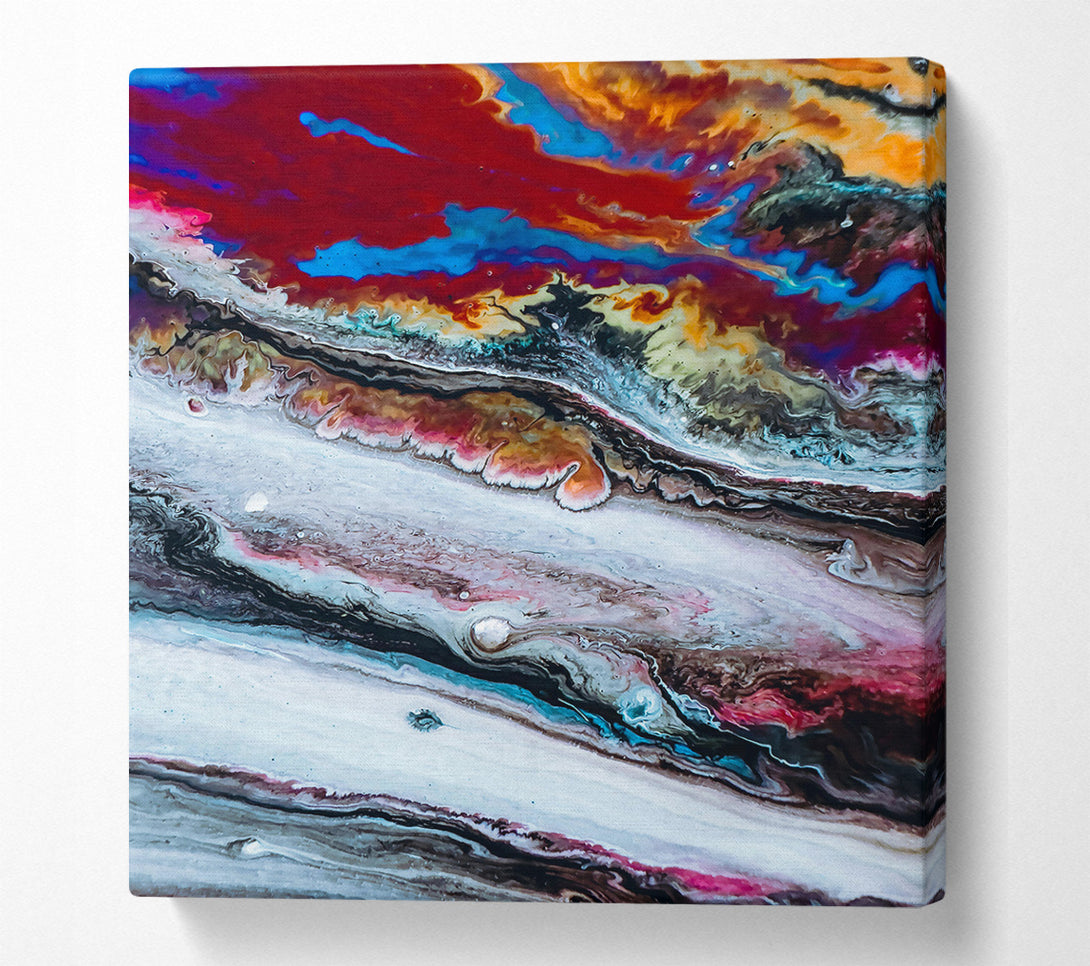  A Canvas Print of Crimson River Flowing Canvas Print