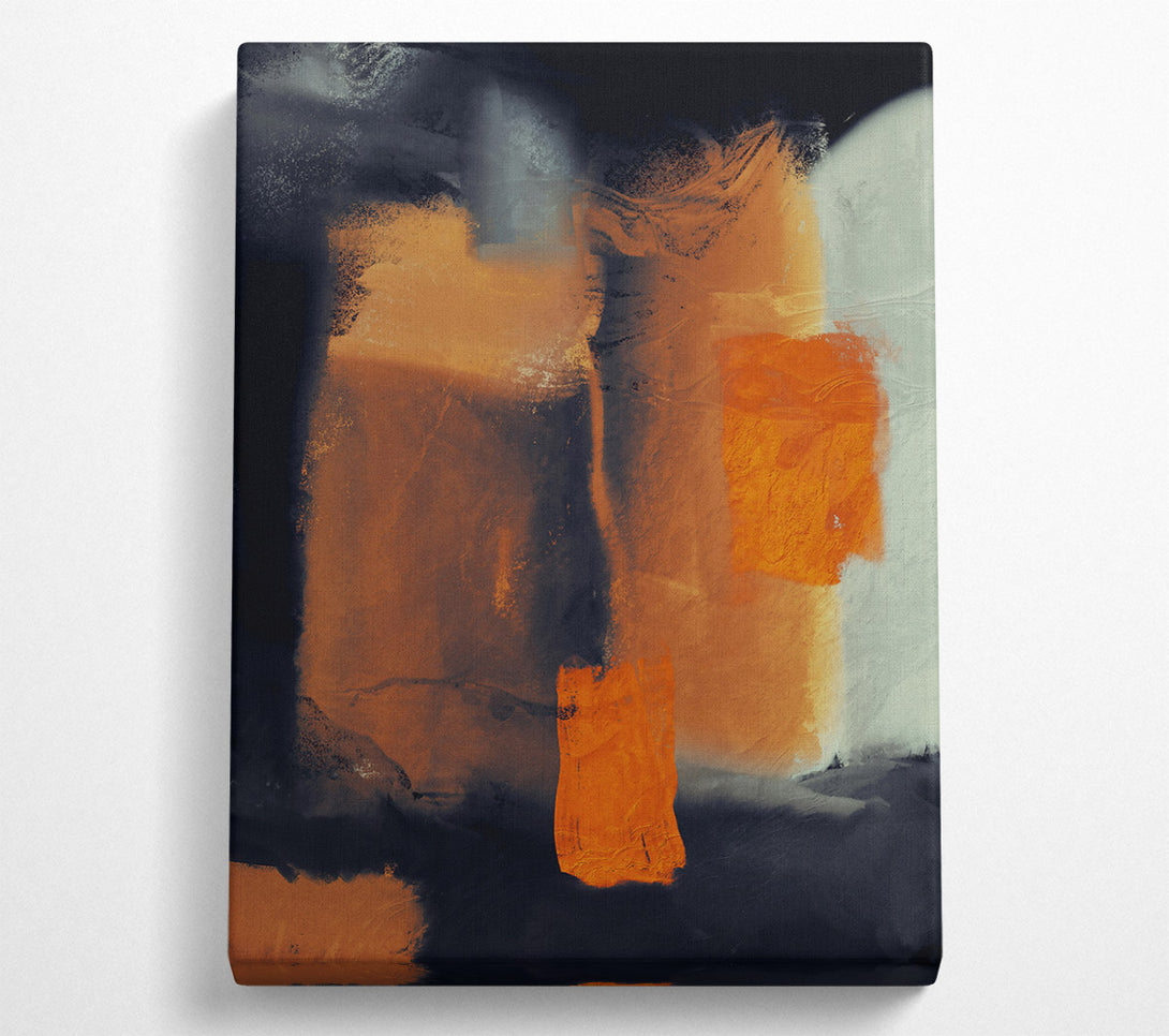  A Canvas Print of Orange Abstract Hues Canvas Art