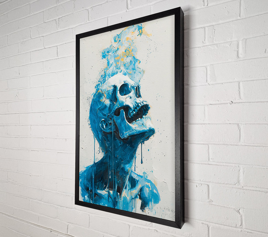  A Canvas Print of Azure Skull Dreams Canvas Art