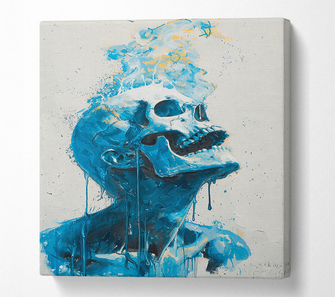  A Canvas Print of Azure Skull Dreams Canvas Art