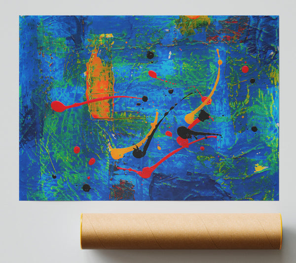 Blue Splash Of Color Print