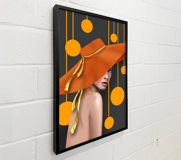 Abstract Orange Hat