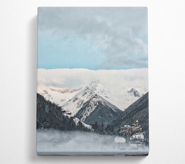  A Canvas Print of White Mountain Mist Canvas Wall Art