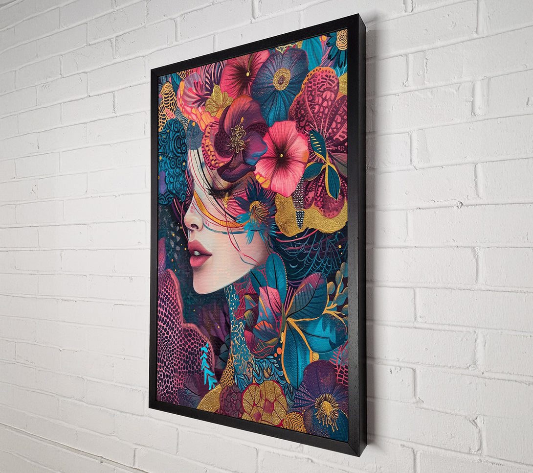  A Canvas Print of Abstract Pattern Woman Canvas Wall Art
