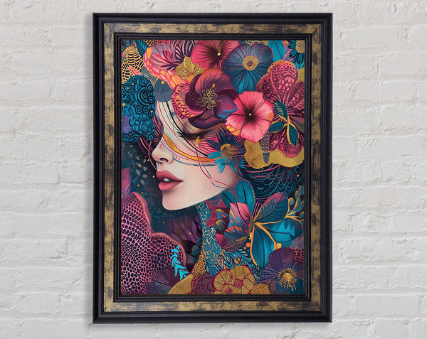 Abstract Pattern Woman Framed Print
