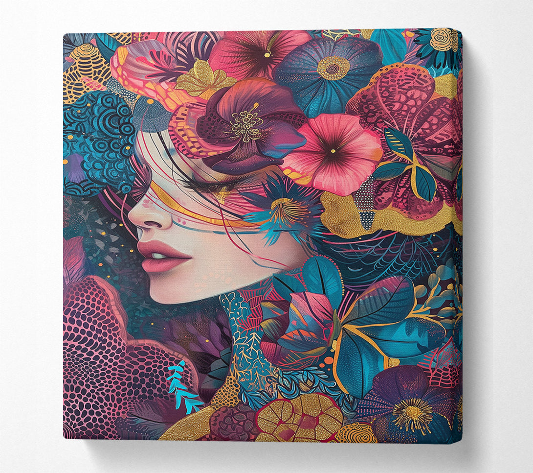  A Canvas Print of Abstract Pattern Woman Canvas Wall Art