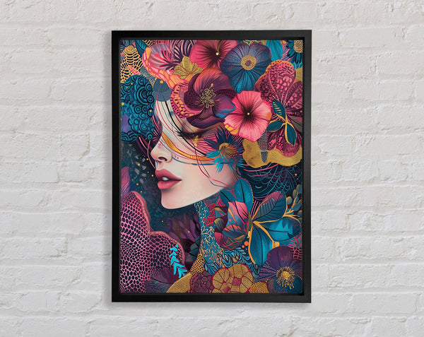 Abstract Pattern Woman Framed Print