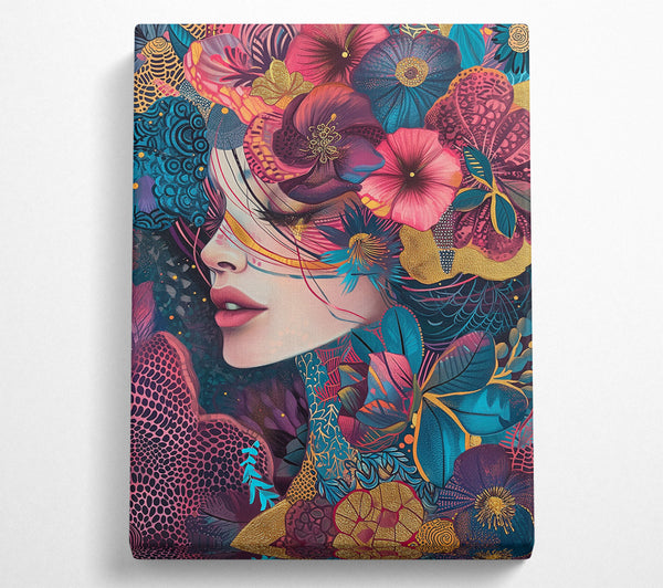  A Canvas Print of Abstract Pattern Woman Canvas Wall Art