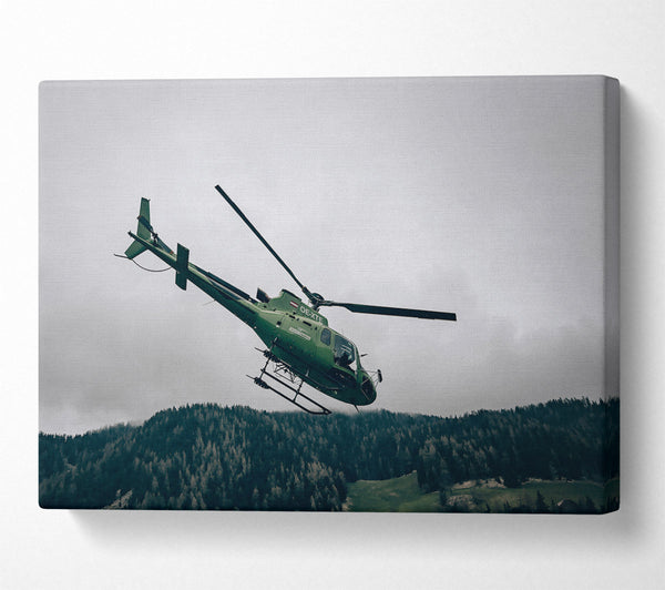 Emerald Green Ascent Canvas Print