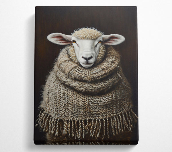 A Canvas Print of Beige Fleece Fringed Canvas Print