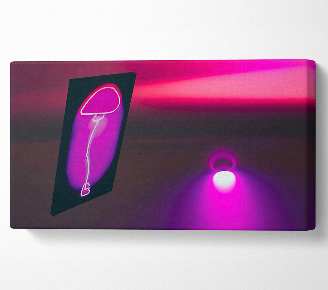  A Canvas Print of Pink Neon Glow Canvas Wall Art