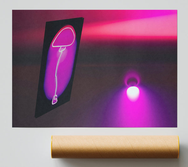 Pink Neon Glow Poster