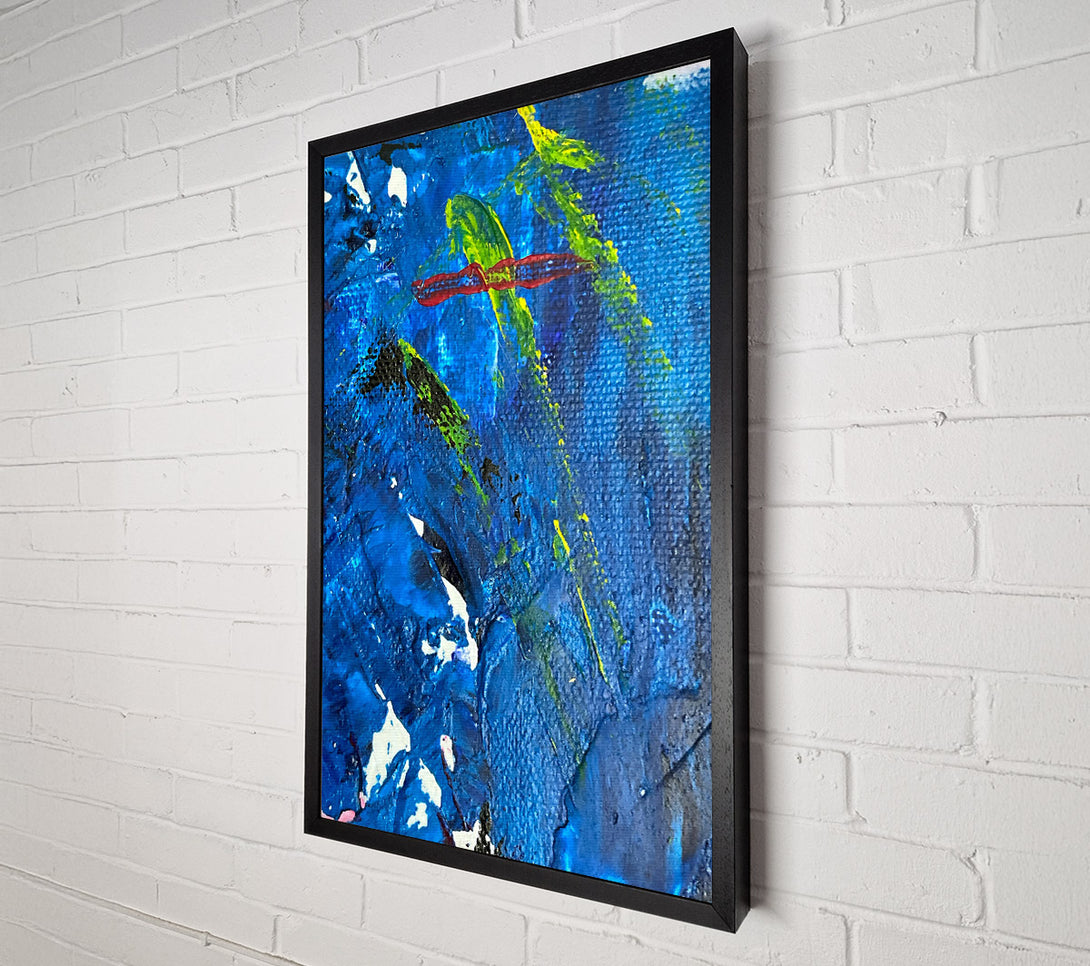  A Canvas Print of Cobalt Abstract Strokes Canvas Art