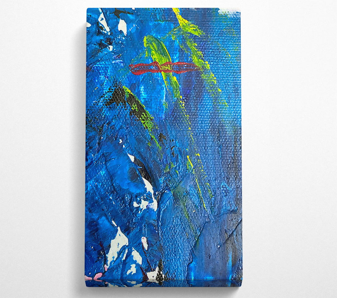  A Canvas Print of Cobalt Abstract Strokes Canvas Art