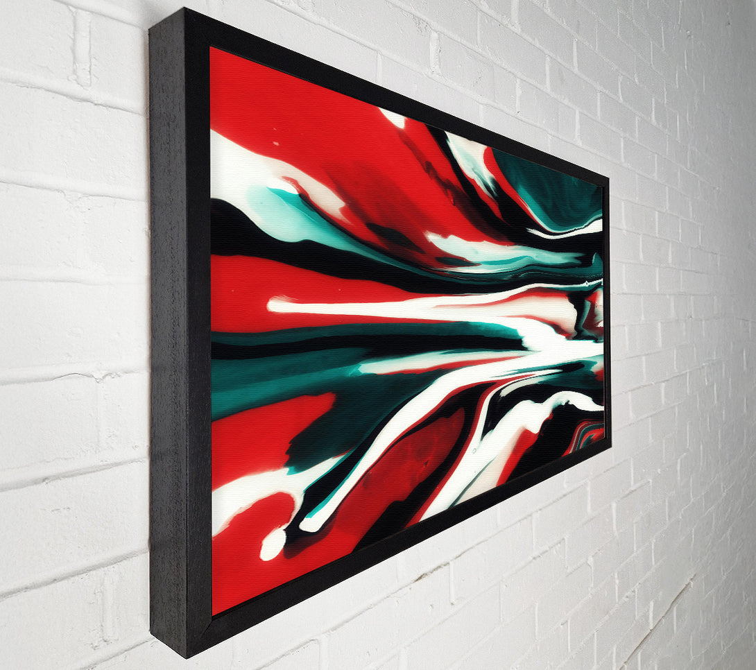  A Canvas Print of Teal Swirling Abstraction Canvas Print