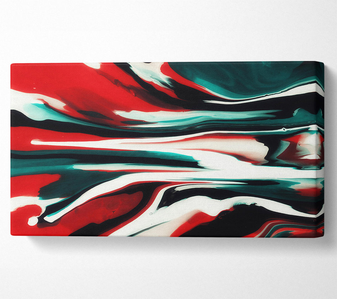  A Canvas Print of Teal Swirling Abstraction Canvas Print