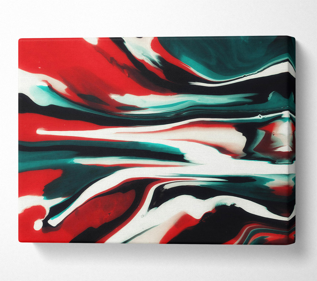  A Canvas Print of Teal Swirling Abstraction Canvas Print
