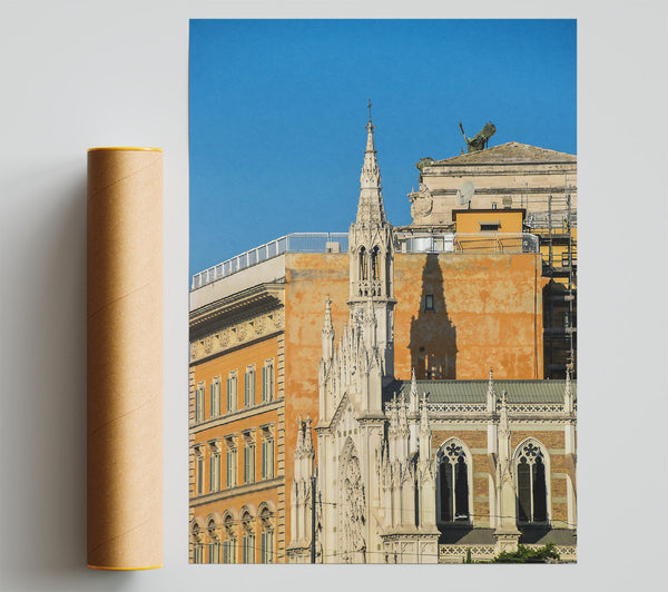 Golden Spire Shadow Giclee Print