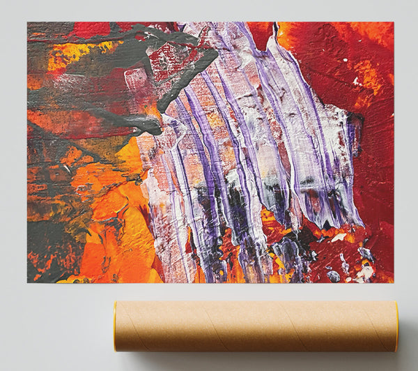 Crimson And Purple Striations Giclee Print