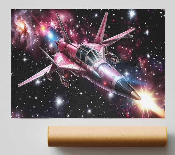 Pink Starfighter'S Flight Poster