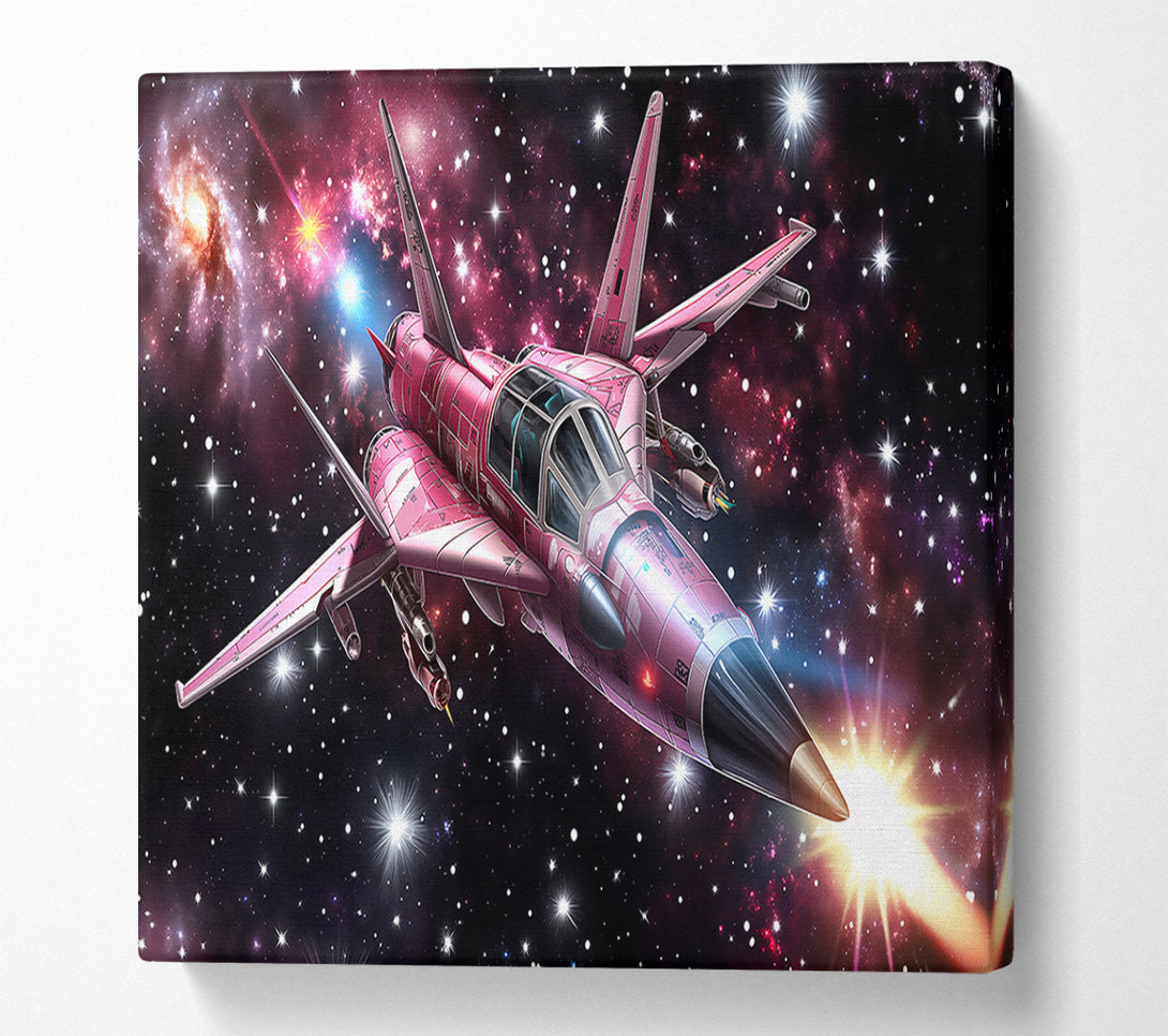  A Canvas Print of Pink Starfighter'S Flight Canvas Art