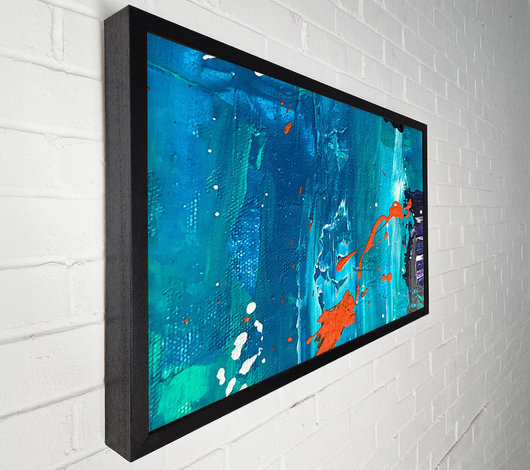  A Canvas Print of Teal And Orange Splashes Canvas Print