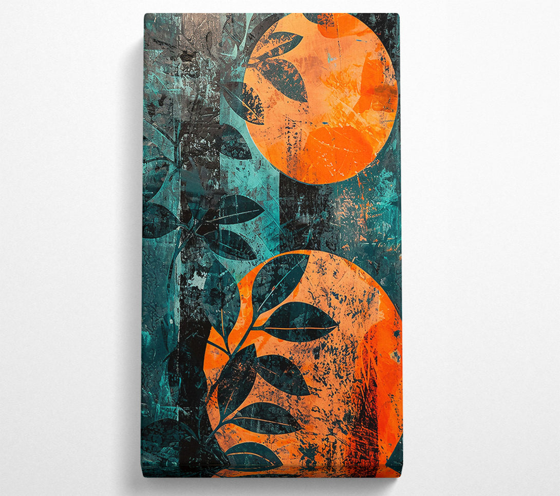  A Canvas Print of Orange Leaves Abstract Canvas Print