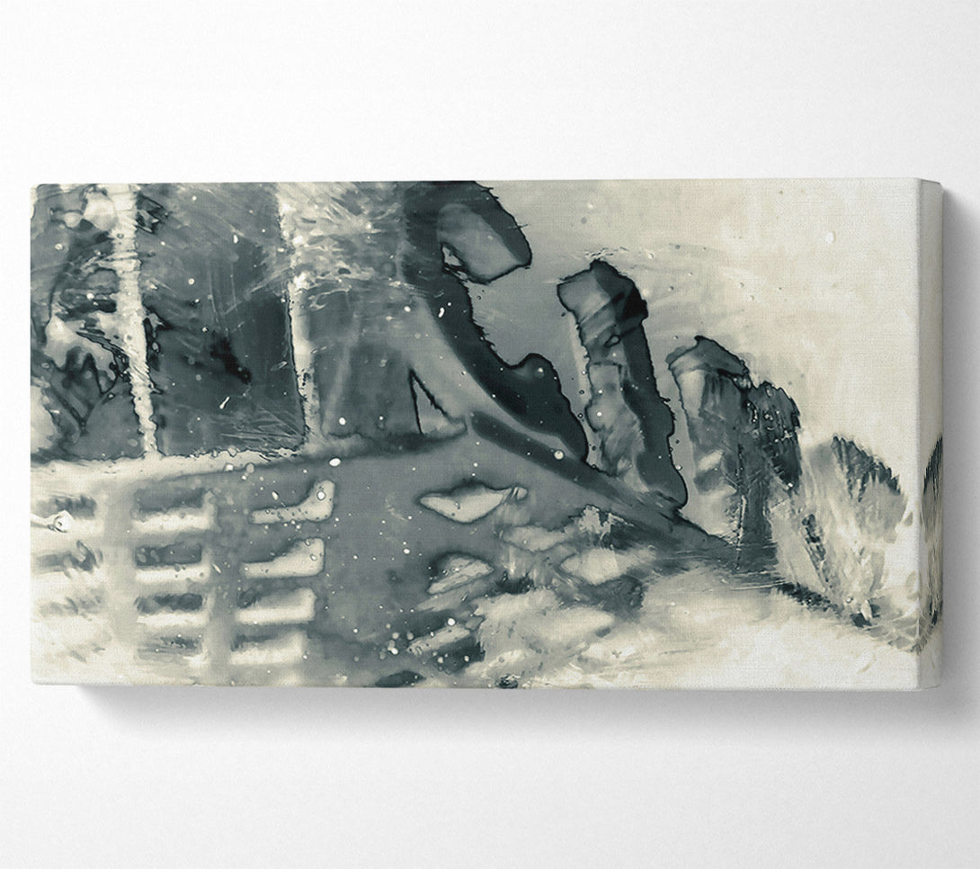  A Canvas Print of Silver Ink Symphony Canvas Wall Art