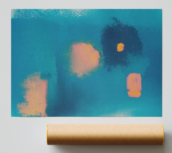 Teal Abstract Dream Print