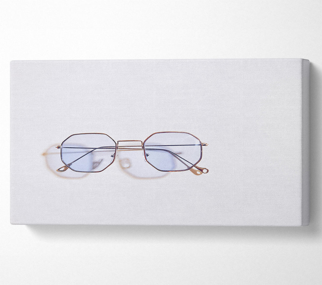  A Canvas Print of Blue Octagon Shades Canvas Art