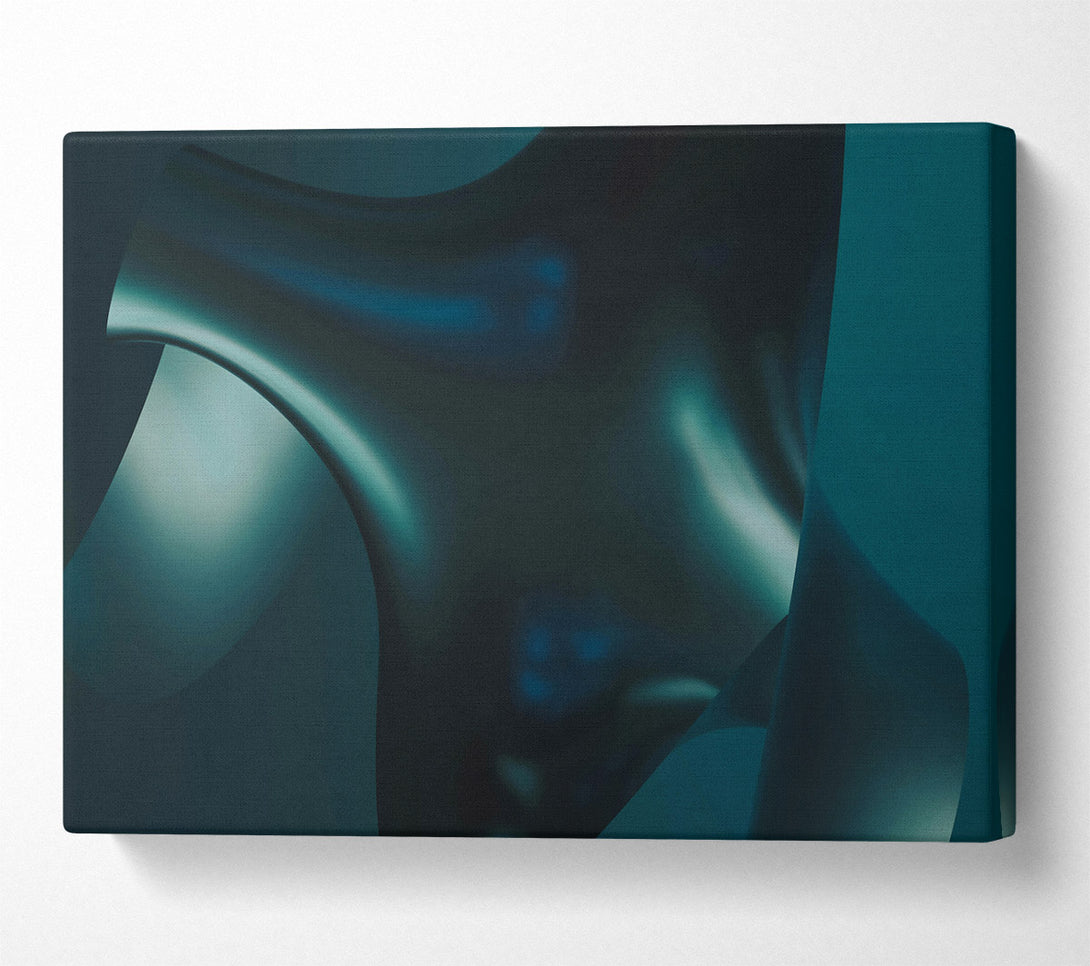  A Canvas Print of Teal Abstract Flow Canvas Art