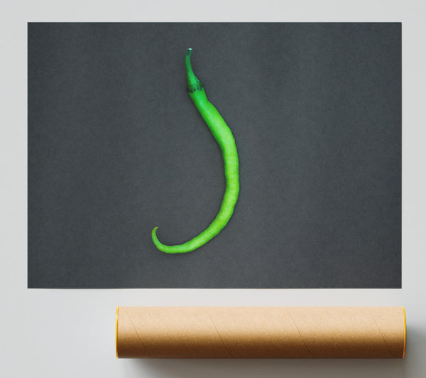 Green Pepper Swirl Print