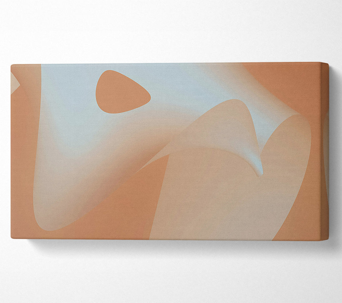  A Canvas Print of Peach Abstract Flow Canvas Art
