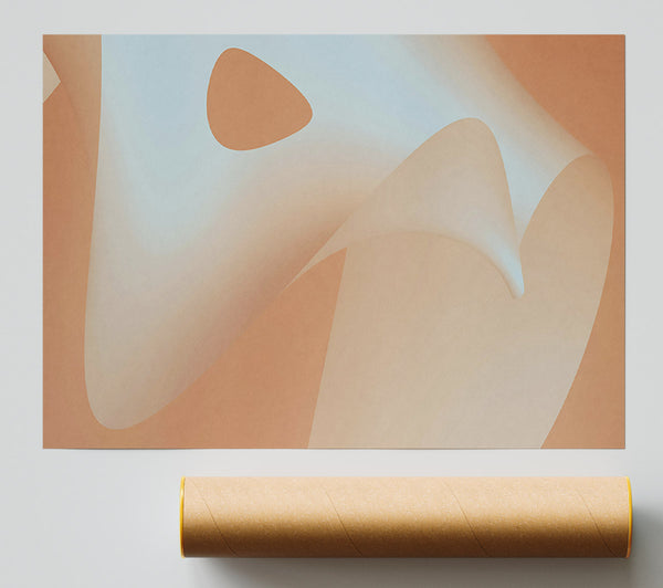 Peach Abstract Flow Giclee Print
