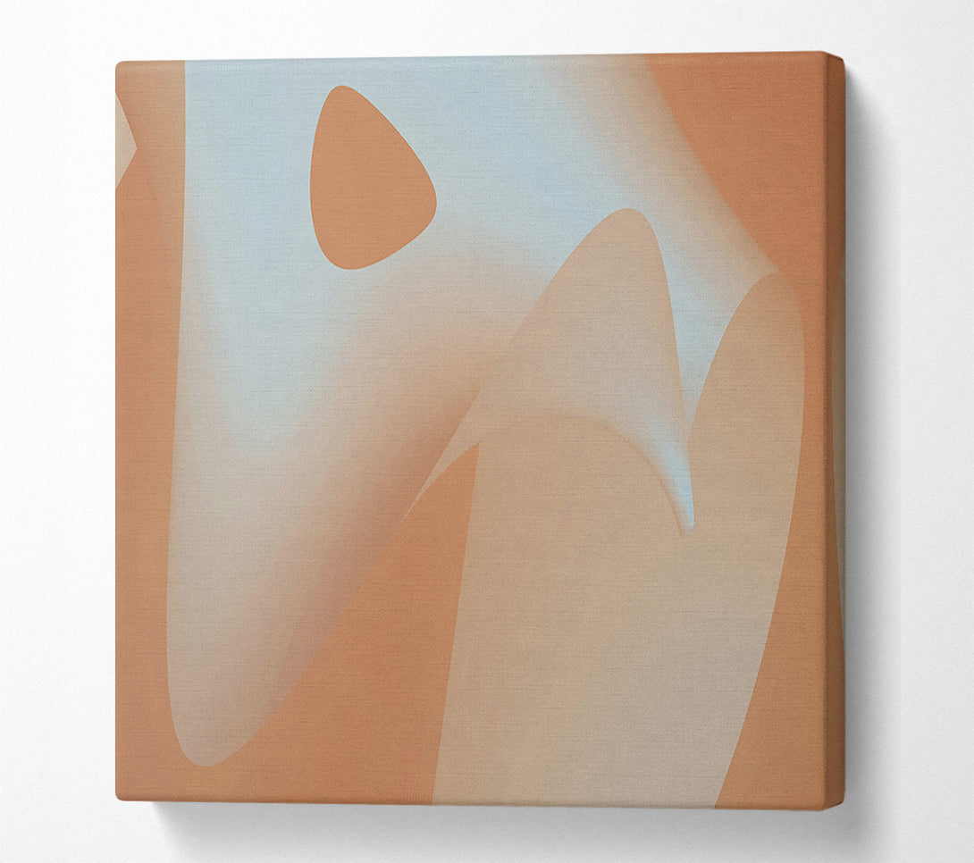  A Canvas Print of Peach Abstract Flow Canvas Art