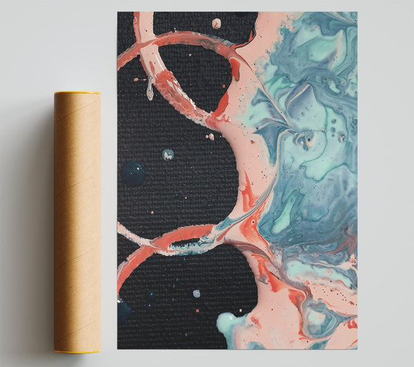 Coral Swirl Symphony Print