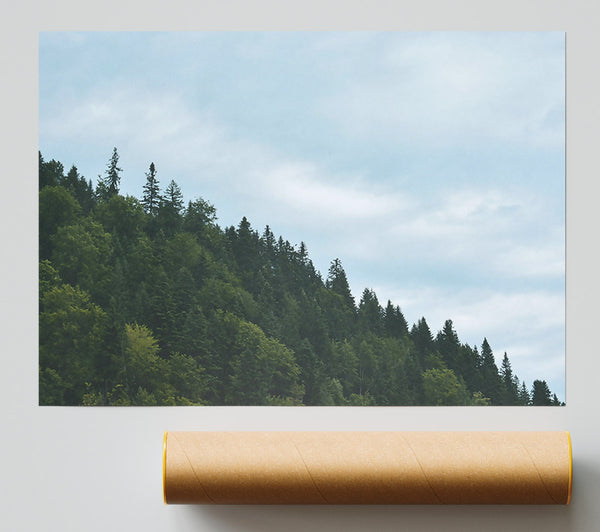 Azure Forest Skyline Poster