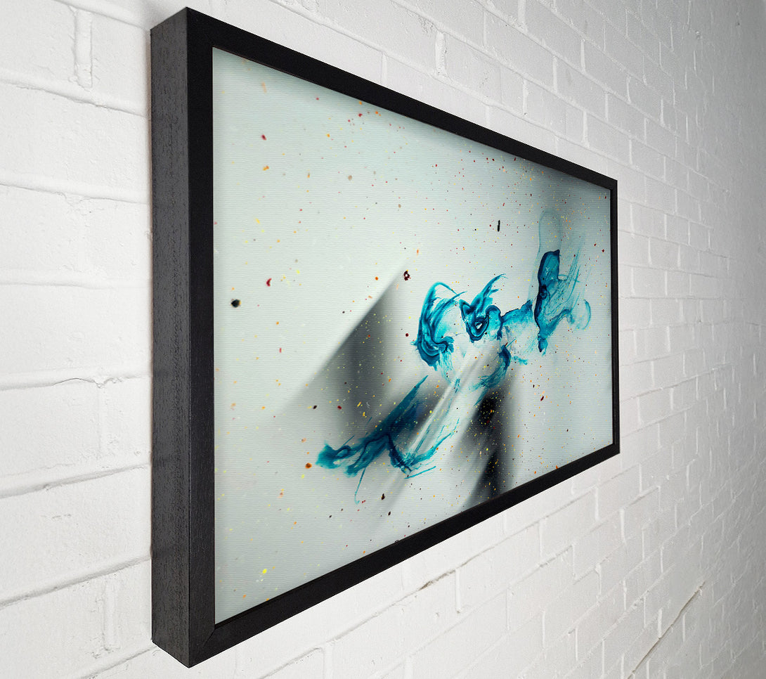  A Canvas Print of Azure Swirling Abstraction Canvas Wall Art