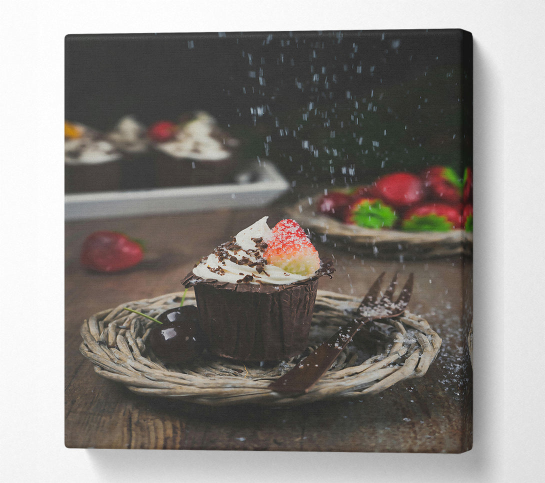  A Canvas Print of Chocolate Cherry Sprinkles Canvas Print