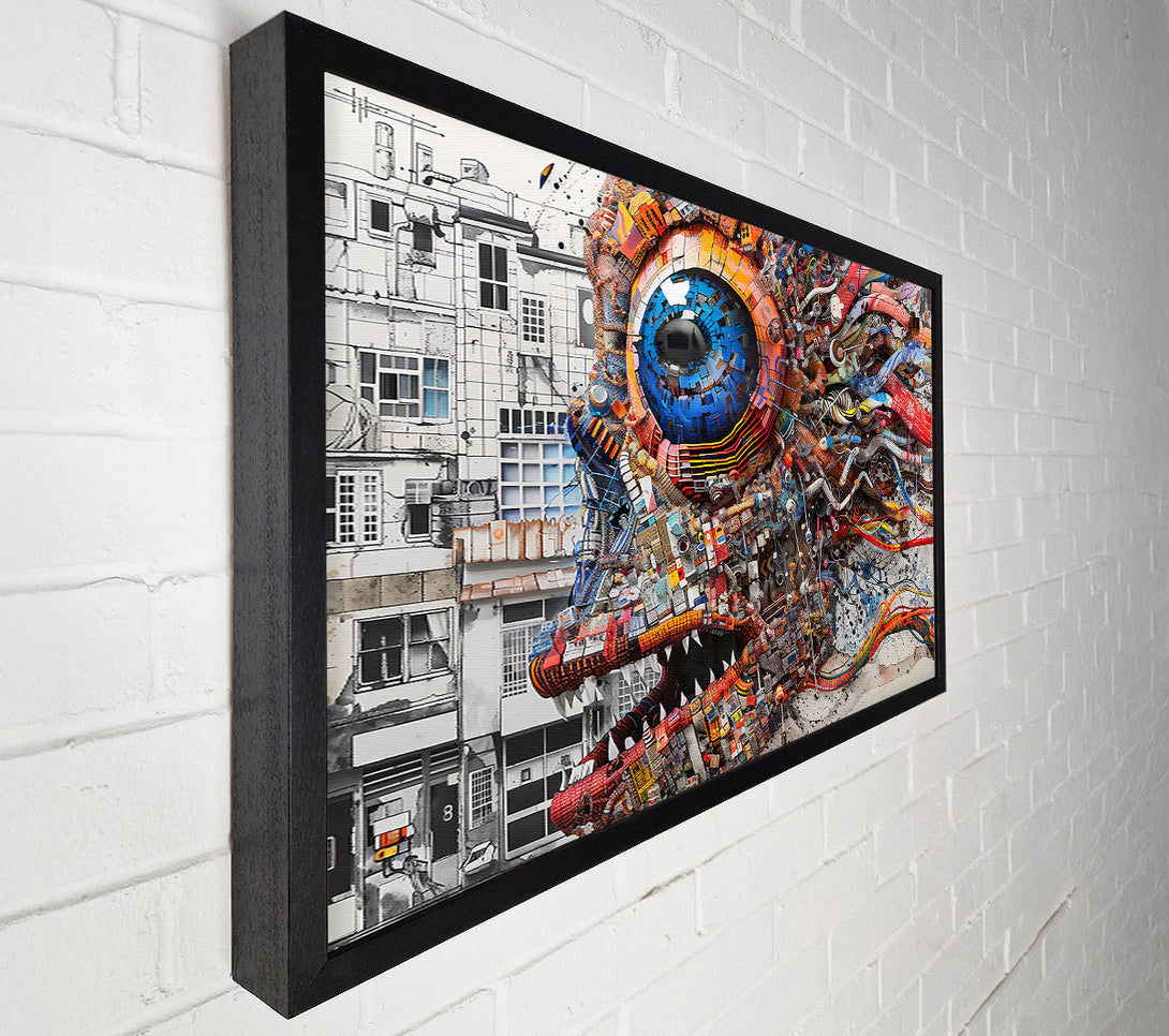  A Canvas Print of Orange Cyber Eye Canvas Art