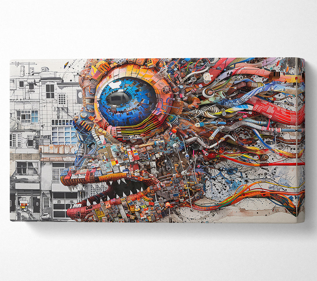  A Canvas Print of Orange Cyber Eye Canvas Art