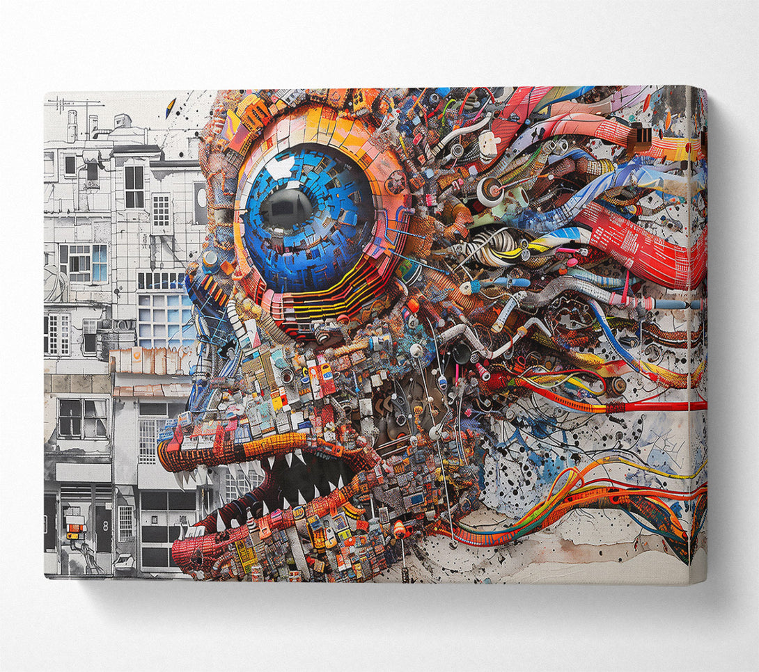  A Canvas Print of Orange Cyber Eye Canvas Art