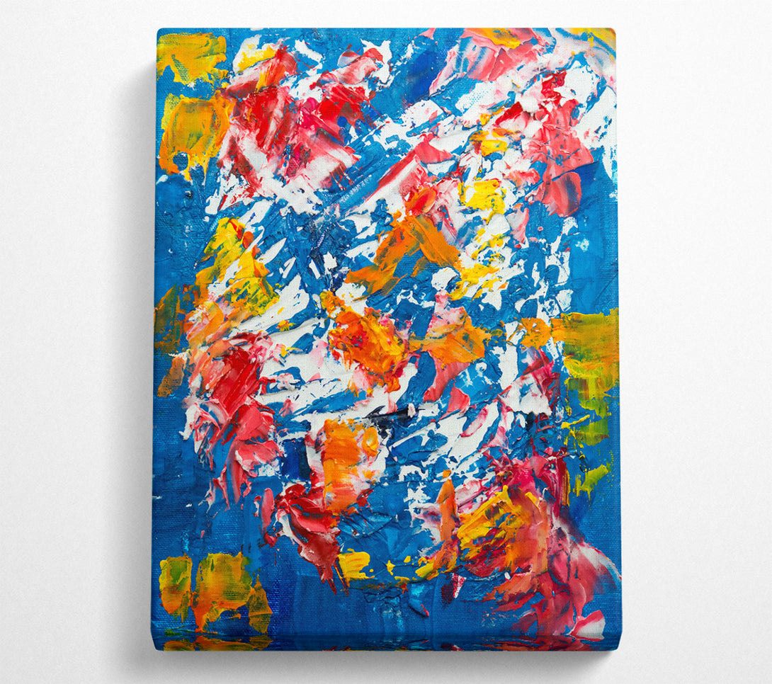  A Canvas Print of Azure Abstract Expressionism Canvas Art