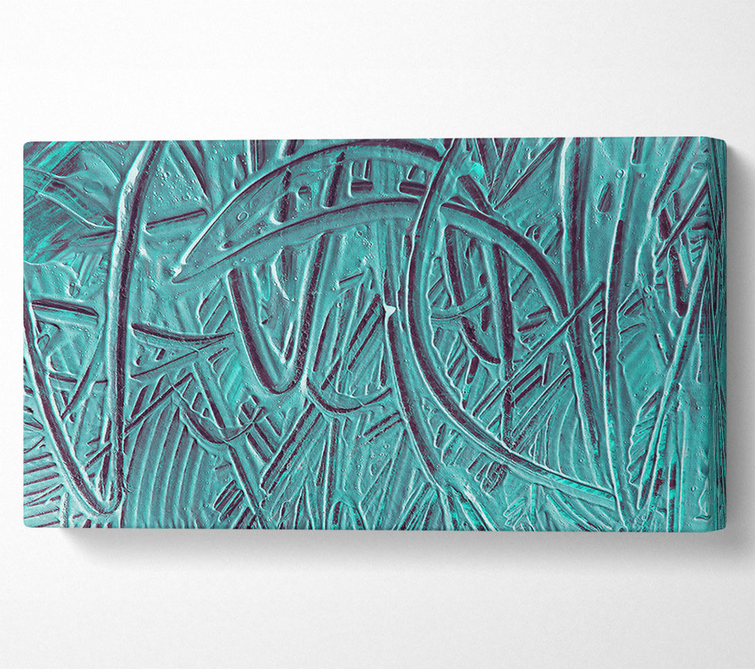 A Canvas Print of Teal Abstract Texture Canvas Art
