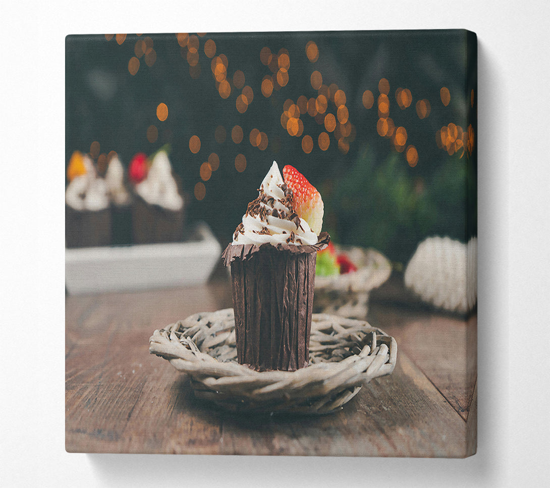  A Canvas Print of Chocolate Swirl Delight Canvas Print