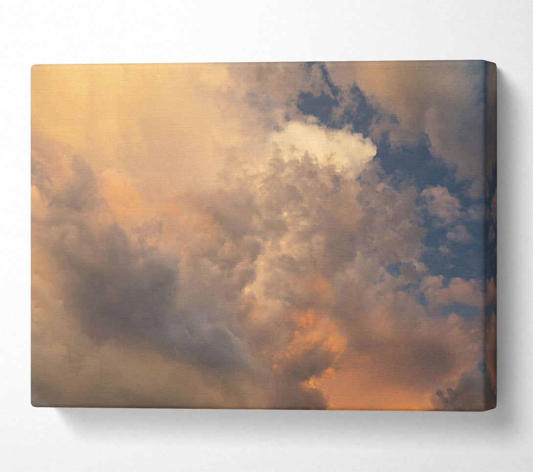  A Canvas Print of Golden Cloud Formations Canvas Print