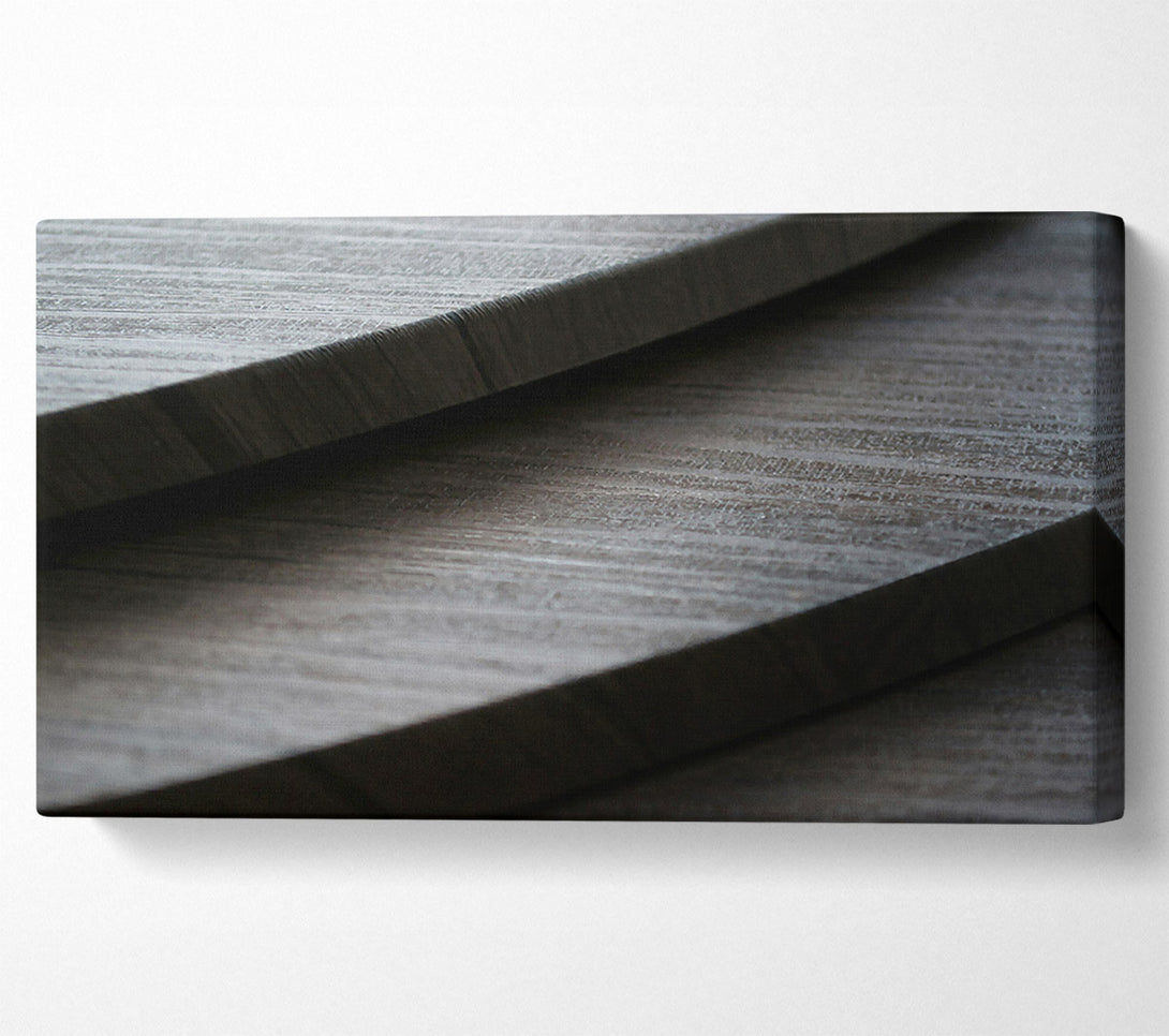  A Canvas Print of Gray Wooden Layers Canvas Print