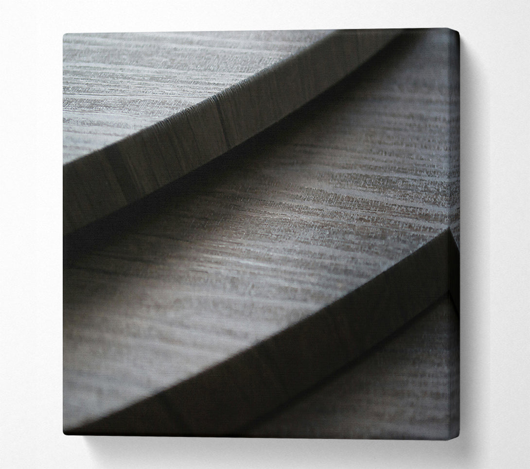  A Canvas Print of Gray Wooden Layers Canvas Print