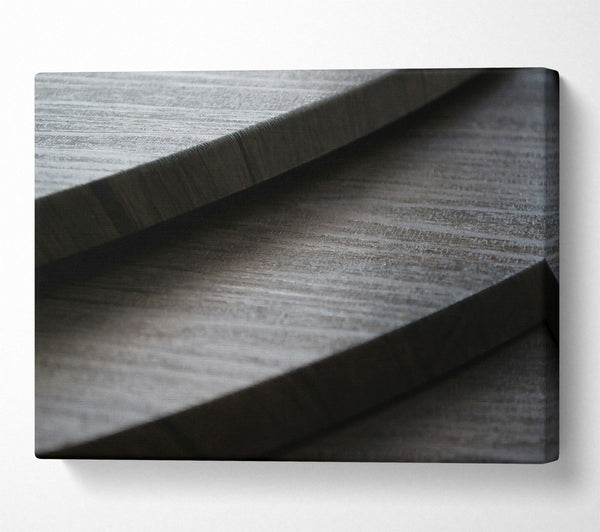  A Canvas Print of Gray Wooden Layers Canvas Print